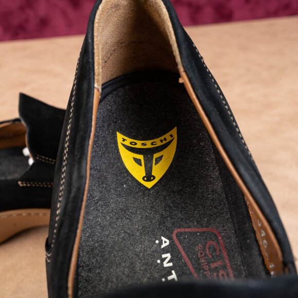 Michael Toschi Men Antibac CIS Comfortable Cusion Black Leather Loafers Sz 12M - Picture 7 of 9